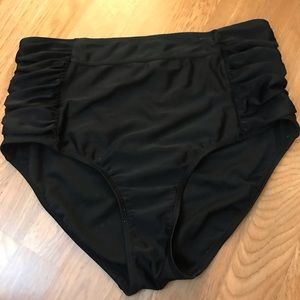 Ava & Viv plus swim bottom- high waisted black